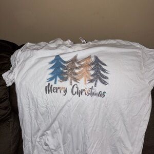 American Apparel White 'Merry Christmas' Tee